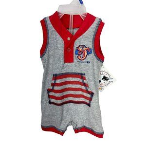 MLB Licensed Minor League Jacksonville Jumbo Shrimp  NWT One Piece Size 0-3 Mont